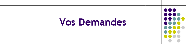 Vos Demandes